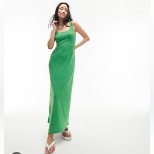 NWT Topshop green terry dress size M